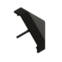 60-280-1 MODULAR SOLUTIONS PART END CAP FOR 3-WAY BODY CONNECTION, ANGULAR, BLACK, USED WITH 40-010-1